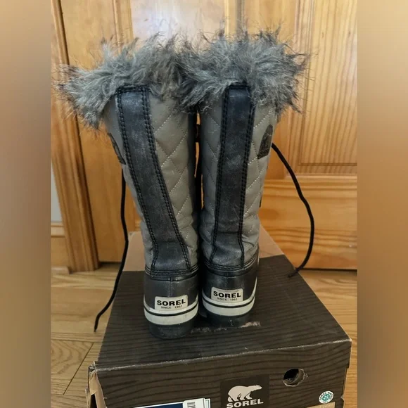 SOREL Tofino Waterproof Winter Snow Boots Gray / Black  Women's Size 7 - Picture 2 of 7